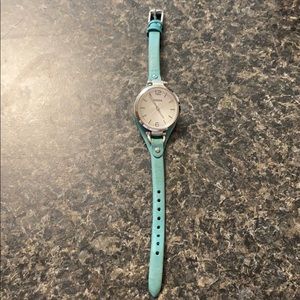 Teal Fossil Watch